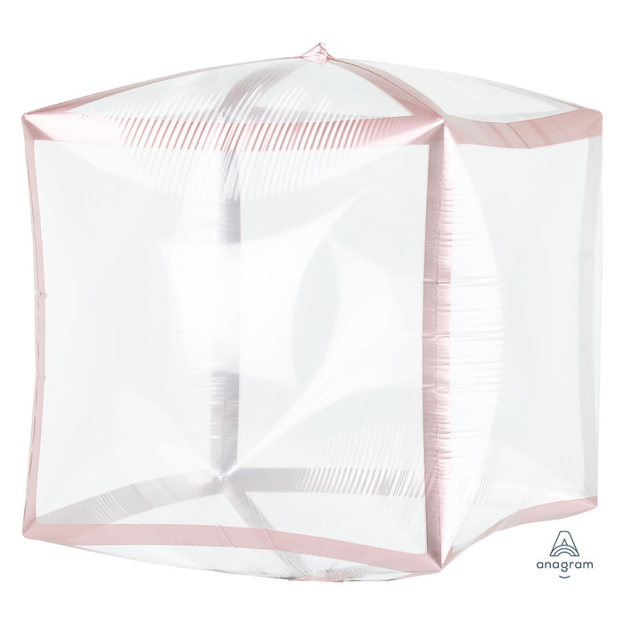 Rose Gold Trim Clearz Cubz Flat (15'' X 17'') (3pk)