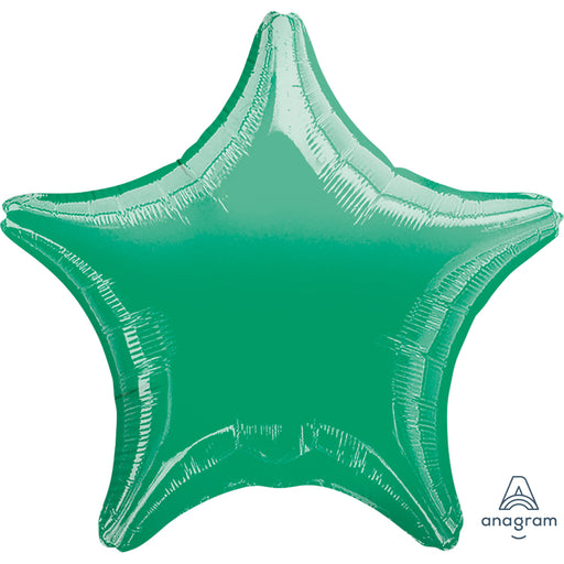 19'' Star Metallic Green Plain Foil