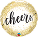 Cheers Gold Glitter Spots 18"