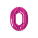 34'' Shape Foil Number 0 - Magenta (Qualatex)