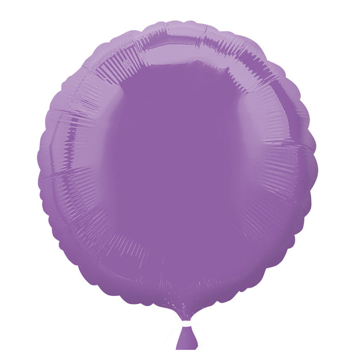 18 Inch Round Spring Lilac Plain Foil (Flat)