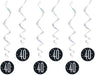 Glitz Black 40 Hanging Decoration 32'' 6pk