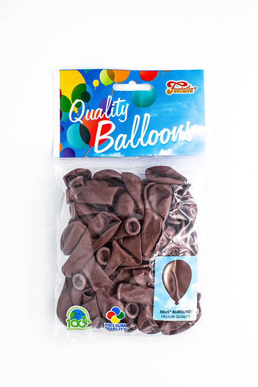 5" Burgundy Pastel Balloons 50pk