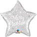 20'' Foil Star Merry Christmas Festive Silver