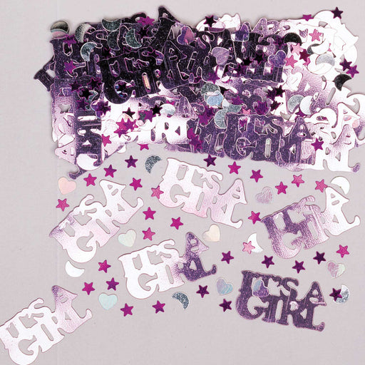 Its A Girl Metallic Confetti 14G