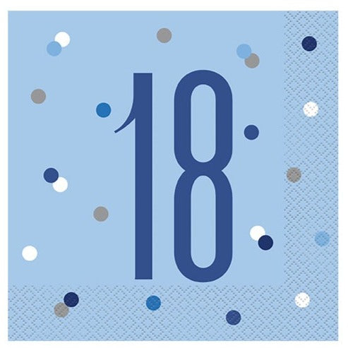 18 Glitz Blue Napkin (16pk)