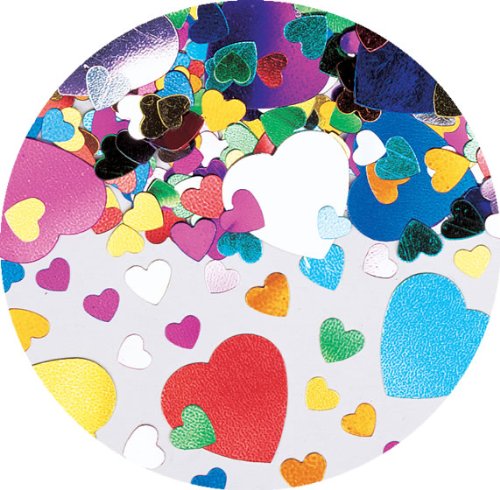 Heartbeat Confetti Shapes - Metallic Multicoloured