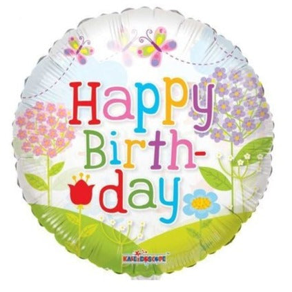 9 Inch Happy Birthday Airfill 10pk (Flat)(Heat Seal)