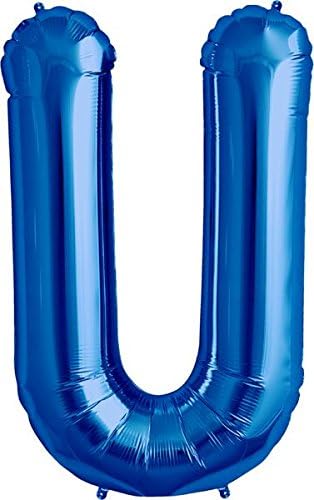 34'' Super Shape Foil Letter U - Blue
