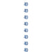 Glitz Blue 40 Hanging Decoration 52Cm 6pk