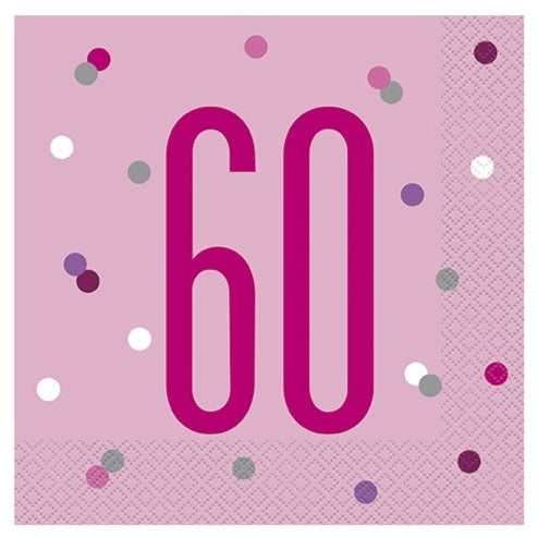 60 Glitz Pink Napkin (16pk)