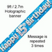 Foil Banner 15th Birthday Blue