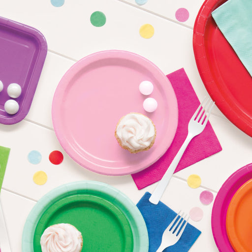 Lovely Pink Solid Round 9" Dinner Plates, 16pk