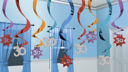 Hanging Swirl Decoration With The No 30