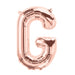 16'' Foil Letter G - Rose Gold Packaged Air Fill
