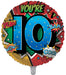 Hero Burst 10th Birthday 18 Inch Foil Balloon