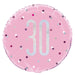 18'' Glitz Pink & Silver Round Foil Balloon  30