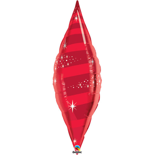 38 Inch Taper Swirl Ruby Red (Flat)