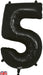 Oaktree UK Foil Balloons Black Number 5 - 34 Inch
