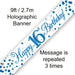 Oaktree UK Foil Banner Happy 16th Birthday Blue Fizz 9ft Banner