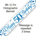 Oaktree UK Foil Banner Happy 50th Birthday Blue Fizz 9ft Banner