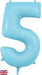Oaktree UK Balloons Matte Blue Number 5 34"