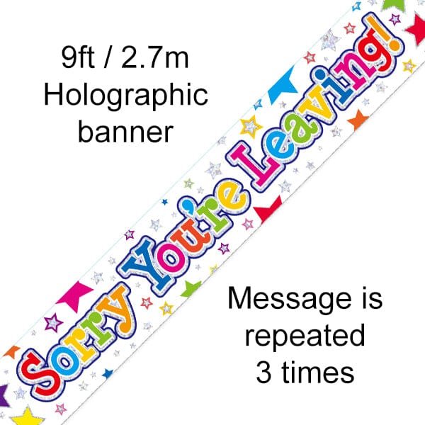 Oaktree UK Banner Sorry You're Leaving 9ft Banner