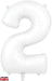 Oaktree UK Foil Balloons White Number 2 34"