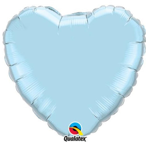 36 Inch Heart Pearl Lt Blue Plain Foil (Flat)