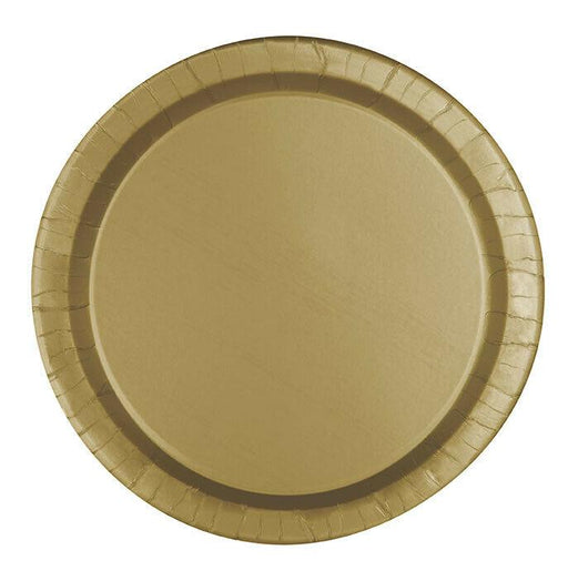 Gold Paper Party Plates 8pk