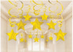 Gold Stars Swirl Decoration