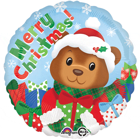 18'' Christmas Bear Foil Balloon