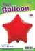 19'' Packaged Star Red Foil Balloon