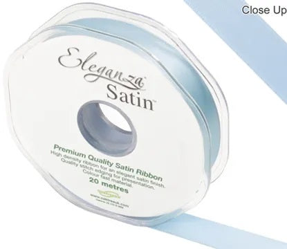Light Blue Double Faced Satin Ribbon 15Mm X 20M