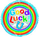 Good Luck Prism Round Foil Balloon 18''