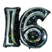 28'' Foil Super Shape Black / Silver 16th