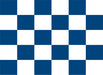 Chequered Blue/White Flag 3Ftx5Ft