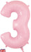 Matte Pink Number 3 34"