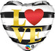 18'' Love Horizontal Stripes Foil Balloon