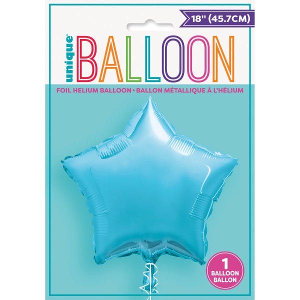 18''Baby Blue Star Foil Balloon