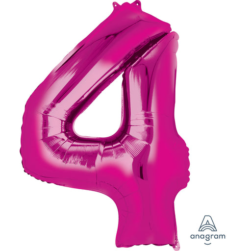 34'' Shape Foil Number 4 - Magenta (Anagram)