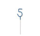 Birthday Blue Glitz Number 5 Sparkler 7"