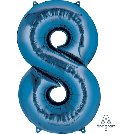 34'' Shape Foil Number 8 - Blue (Anagram)