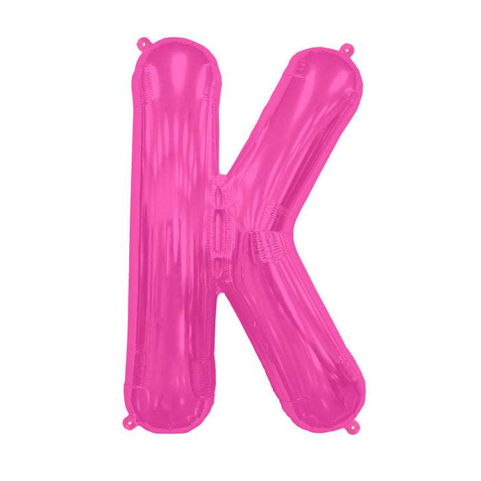 16'' Foil Letter K - Magenta Packaged Air Fill