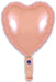 Oaktree UK Foil Balloon Rose Gold Heart (9 Inch) Packaged 5pk