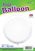 18'' Packaged Round White Foil Balloon