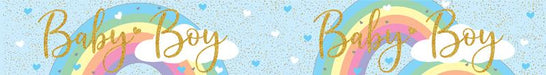 9Ft Banner Pastel Rainbow Boy Holographic