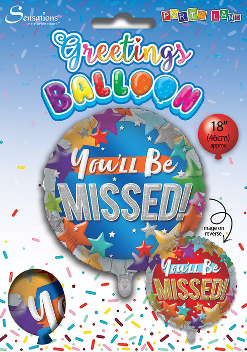You'Ll Be Missed 18 Inch Foil Balloon