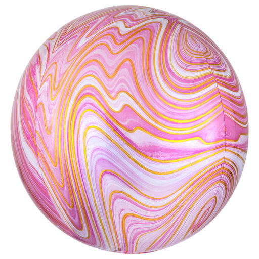 15'' Foil Orbz Pink Marblez 1Pk