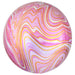 15'' Foil Orbz Pink Marblez 1Pk
